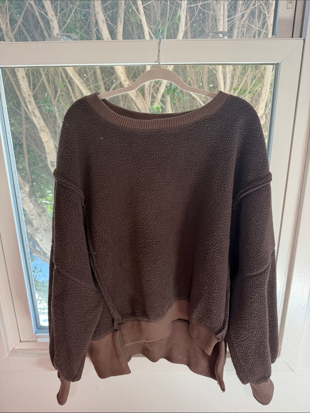 Free People Brown Women's Sherpa Sweater